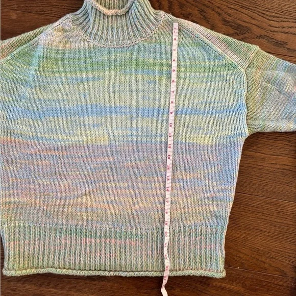 Anthropologie 525 America Space-Dye Mock-Neck Pastel Multicoloured Sweater - Picture 10 of 10